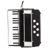 Broadway Gifts Realistic Black ACCORDION Christmas Ornament, 2.5" Tall, by