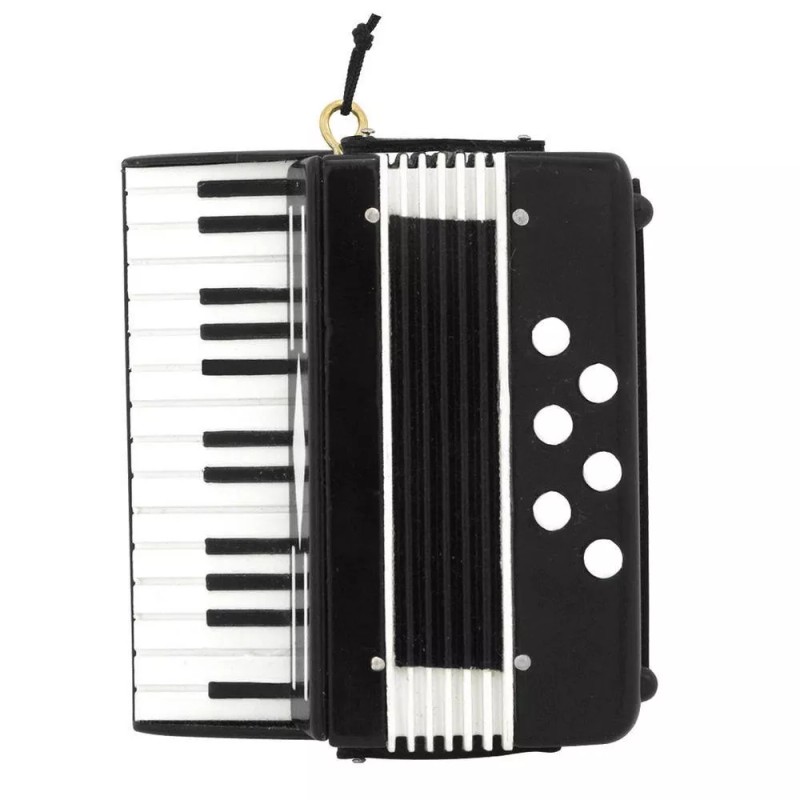 Broadway Gifts Realistic Black ACCORDION Christmas Ornament, 2.5" Tall, by