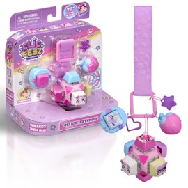 Clickeez Deluxe Keychain Fidget Cube | Collectible Character Keyboard Keys Click and Clack | Create Your Own Fidget Keychain | Ages 6+