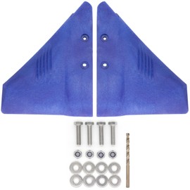 QuickMarine Boat Hydrofoil Stabilizer for Marine Outboard and Sterndrive Motors made of PA66 Plastic Blue