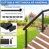 PLANTOP 6'6'' Stainless Steel Rectangular Handrail, Cuttable Cable Railing Handrails