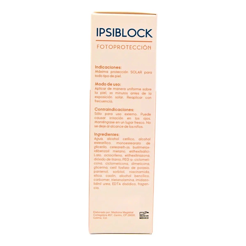 Ipsiblock Bloqueador Solar Extrema Fps50 Fotoprotector Uva Uvb 100g
