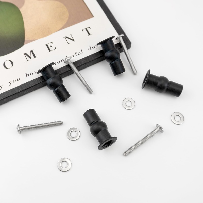 Qancekoo 4 PCS Universal Toilet Seat Hinges Screws Toilet Seat