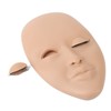 3pcs Lash Mannequin Head Double Layers Realistic Training 3D Rubber