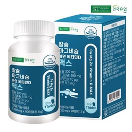 Geon-guk Yu-eop 칼슘마그네슘아연비타민D 맥스 90정x1개 Calcium Magnesium Zinc Vitamin D Max 90 Tablets x 1 Pack