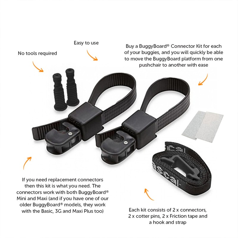 Lascal BuggyBoard Universal Connector Kit for Mini, Maxi & Maxi