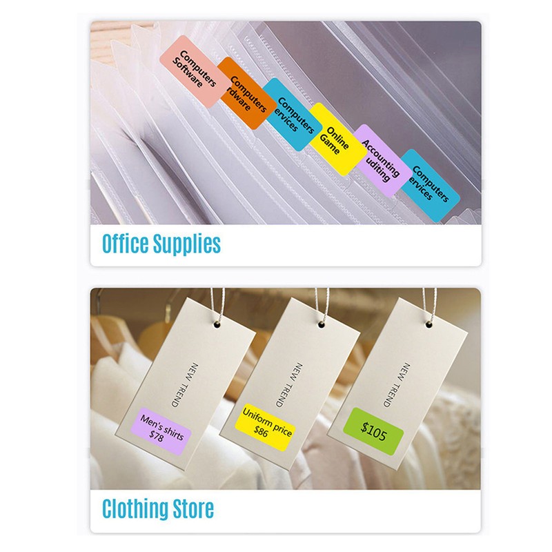 Thermal Label Printer 203dpi 12mm Printing Mini Rechargeable APP Control