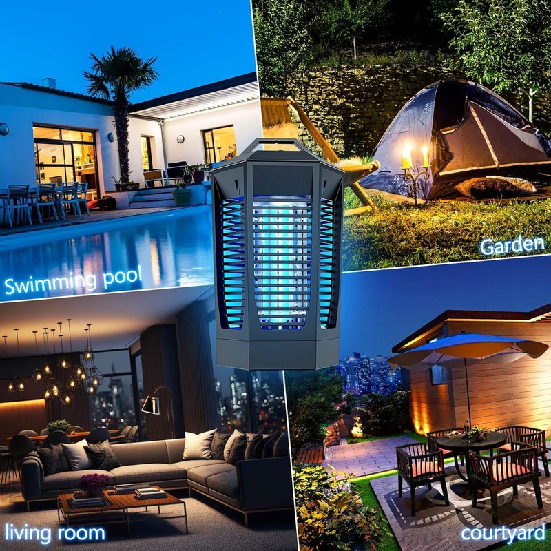 Bug Zapper Outdoor, 20W Mosquito Zapper with Dusk to Dawn