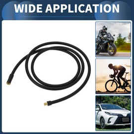 INFINAUTO Tyre Inflation Hose, Car Valve Extension Hose, 145 cm, 7.8 mm, ID for Car, Motorcycle, Bicycle, Air Pump, Extension Hose Adapter with Air Coupling, Rubber, Black, Durable
