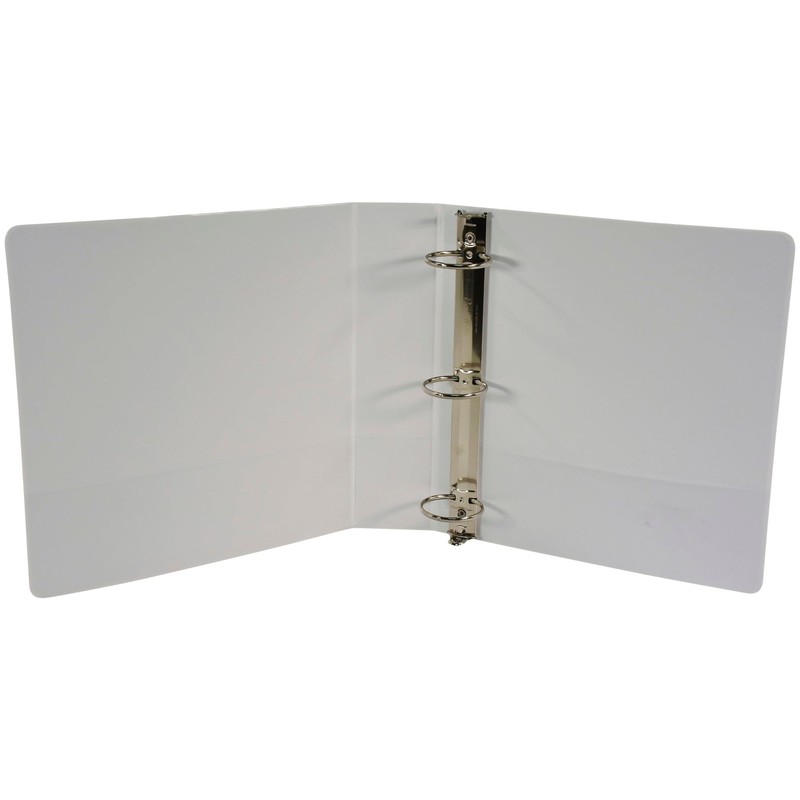 School Smart Polypropylene Round Ring View Binder, 2 Inches, White