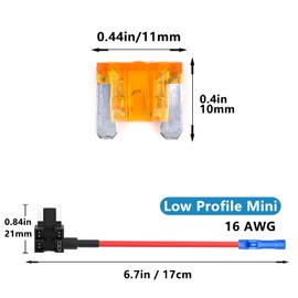 SCOOYUCK Pack of 10 Power Thief, Low Profile Mini Power Thief Car Fuse with 5A Fuse for Car Truck Boat