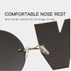 ENTHYI Letter NO Party Rimless Irregular Design Sunglasses For Men/Women