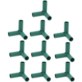 10 Pcs Plastic Greenhouse Frame Connector, 16mm Heavy Duty Stable Support for Garden Framework, Fruit Cages, Netting Frames, Fencing (3-Way Corner Connector)