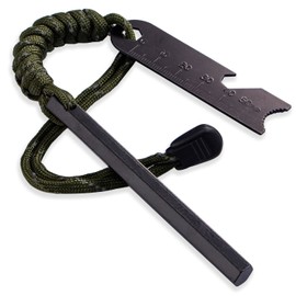 Ganydet Fire Starter, Survival Tool, Outdoor, Extra Thick, Hexa-Shaped, Ferrocerium, Hexa, Large Size, Long, Metal Match, Fire Starter, Camping, BBQ, Fire Starter, 3.9 x 0.4 inches (100 x 10 mm)