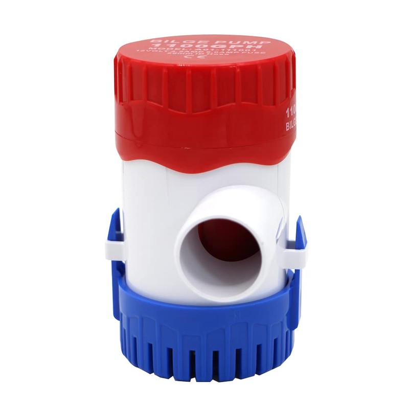 HUIXHAO Electric bilge pump 12V 1100GPH,Non-Automatic Marine Submersible Boat Bilge