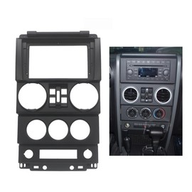 9''Car Radio Stereo Fascia Frame Dash Panel Trim Bezel for Jeep Wrangler 2008 09 10 4 Doors