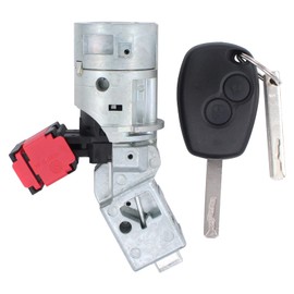 HouYeen Ignition Lock Barrel Starter Switch with Keys for Logan Mk2 Clio Master Trafic Mk3 Kangoo Dokker Duster