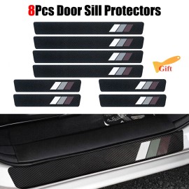 JYMAOYI 8Pcs Car Door Sill Plate Protector threshold Step Decal For Toyota Accessories