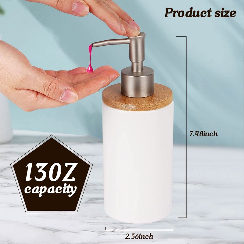 2 Pack Dish Soap Hand Soap, Ceramic Hand Soap Dispenser