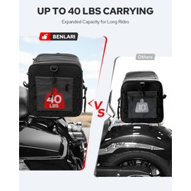 Benlari Stealth Luggage Rack，Motorcycle Luggage Rack Mount Compatible with Harley Davidson Street Glide Road Glide Road King Electra Glide Ultra Limited 2009-2025 (Gloss Black)