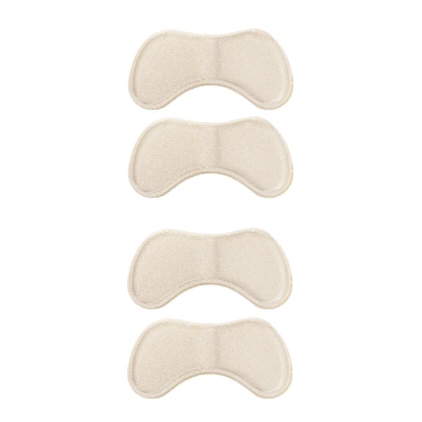 Anti-Shoe Heel Pad Set (2 pairs, 4 pieces) Anti-Crack Prevention, Shoe Heel Protection Pad, Heel Half Cord Pad, Abrasion Resistant, Elasticity, Leather Shoes, Heels, Shoes (Nude Color)