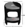 XFL Taburete De Plastico 136 Kg - 2 Peldaños Antiderrapante