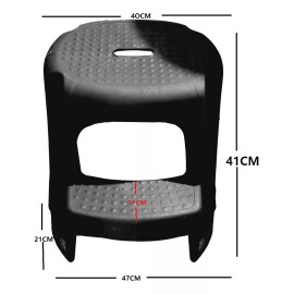 XFL Taburete De Plastico 136 Kg - 2 Peldaños Antiderrapante