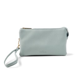KEDZIE Eclipse Vegan Leather Convertible Purse Wallet Crossbody Bag for Women - Sky