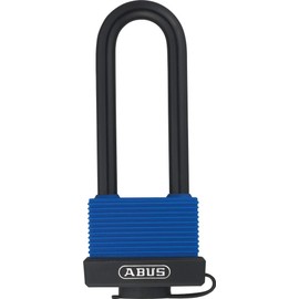 ABUS 50677 80mm Stainless Steel Long Shackle Brass Padlock with 6402 Alike Keyed