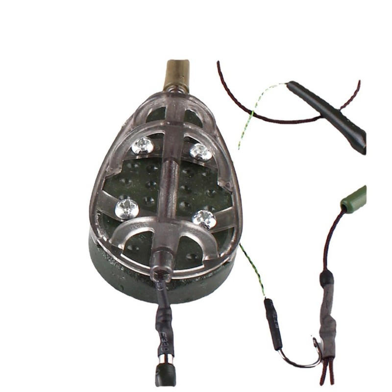 FOLANDO Professional European Carp Fishing Rig with 80g Feeder &