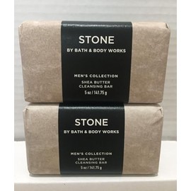 2 pack For Men Shea Butter Cleansing Bar soap 5 oz each Men's Collection STONE