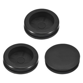uxcell 3Pcs Rubber Grommets 1-3/4" (45mm) Drill Hole, 1-1/2" (38mm) ID Single Sided Hole Plugs Ring Gasket for Firewall Cable Wire Protecting, Black