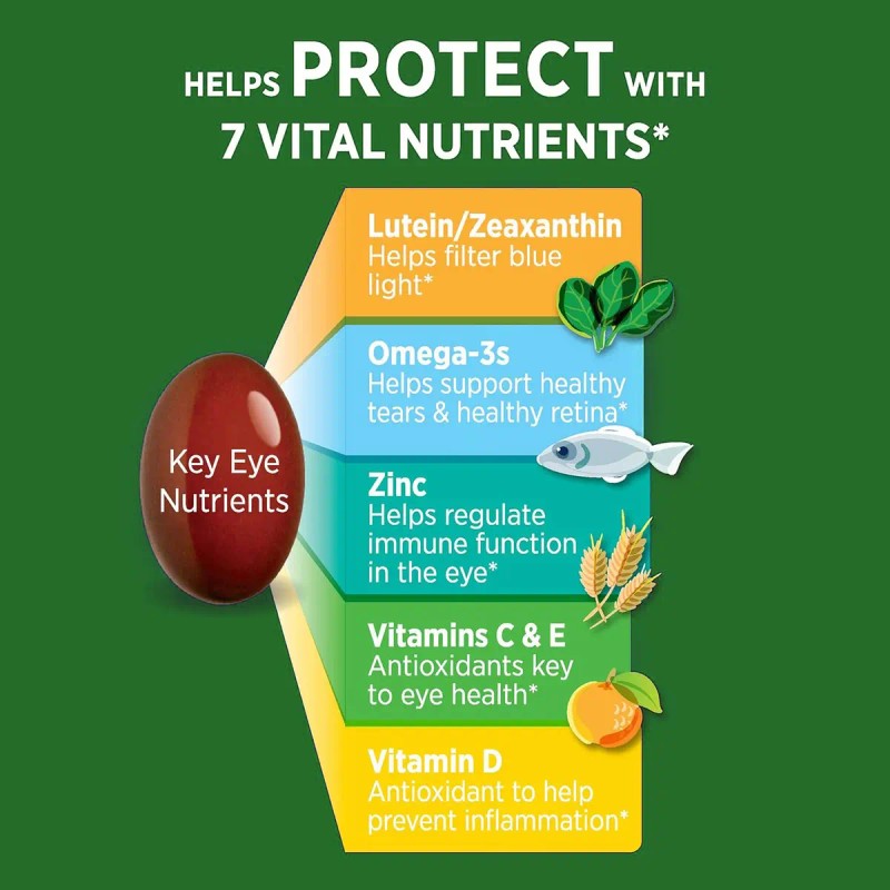 Mvpcare Lutein Eye Vitamin Supplement Nutricional Salud Macular Ojo Seco