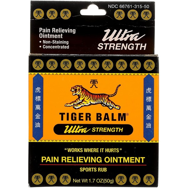 Tiger Balm Sport Rub Pain Relieving Ointment, Ultra Strength 1.70 oz (Pack of 5)