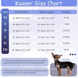 Kuoser Dog Surgery Suit Female Spay, Soft Dog Recovery Suit Male Neuter Anti Licking Dog Onesie E-Collar & Cone Alternative, Breathable Dog Surgical Suit for Surgery Recovery, Blue Strips S