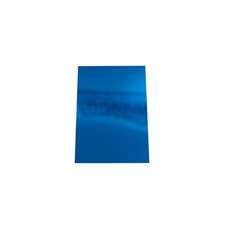 Pack of 10 A4 220gsm Single Sided Shiny Foil Blue