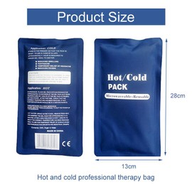 2pc Bolsa Hielo, Bolsas de Gel para Frío y Calor, Envoltorio de Gel Frío Reutilizable,Bolsa de Gel Frio o Calo,Bolsa Hielo para Aliviar el,Ideal para Tratamiento de Dolores y Lesiones(28x13cm)