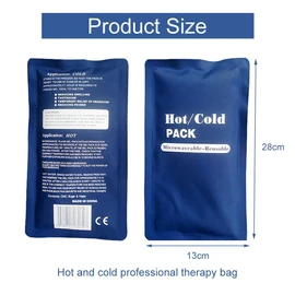 2pc Bolsa Hielo, Bolsas de Gel para Frío y Calor, Envoltorio de Gel Frío Reutilizable,Bolsa de Gel Frio o Calo,Bolsa Hielo para Aliviar el,Ideal para Tratamiento de Dolores y Lesiones(28x13cm)