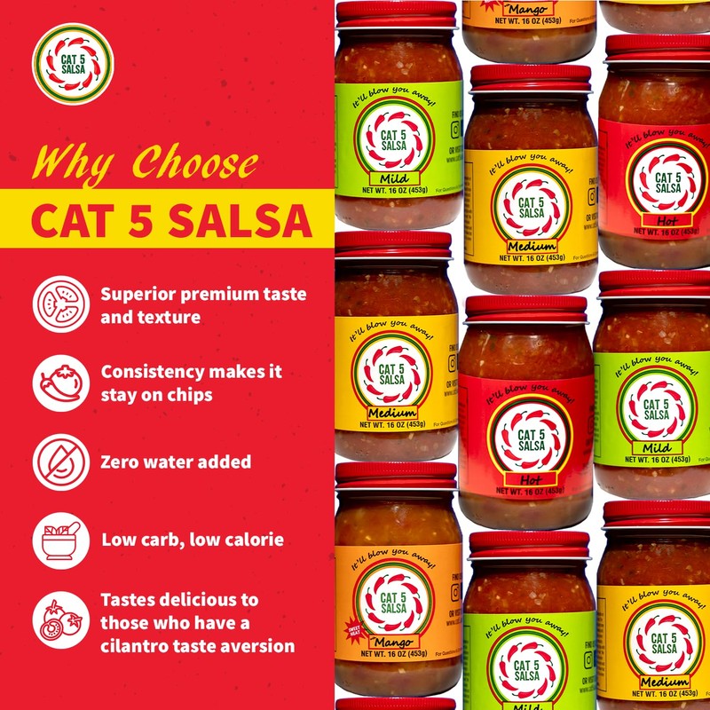 Cat 5 Salsa - Hot Chili Sauce - Bold Blend