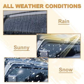 Tape-on Window Visor Deflector for Toyota Land Cruiser Prado J250/LC250 & Lexus GX550 2024-2025 Rain Guards with 304 Stainless Steel Side Vent Window Deflector