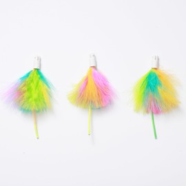 FEELNEEDY 3 Packs Replacement Feathers Compatible Interactive Cat Toy FN-P20 (3 Pcs), Only Accessories
