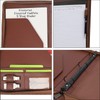 Freeprint Zippered Portfolio 3 Ring Binder Organizer with Writing Pad
