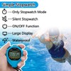 MUSHPORT Waterproof Stopwatch Timer Only Stopwatch Mode, ON/Off Silent No-Clock