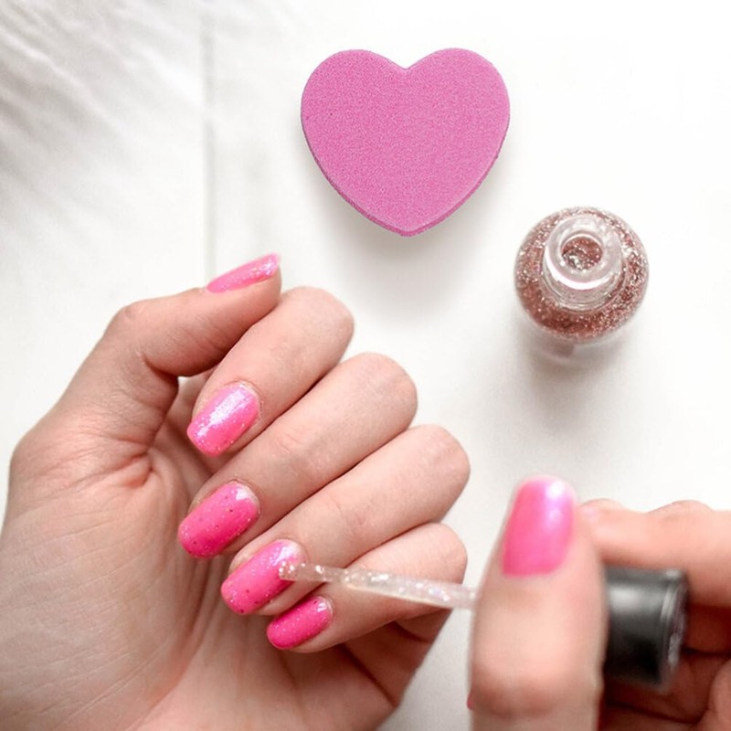 Ipetboom 100pcs Heart Shape Double Sided Nail File Strips Nail