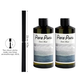 Dark Blue Scent Premium Reed Diffuser Set - 2 Pack, 400ml /14.1 fl.oz Scented Oil with 6 Sticks | Long-Lasting Fragrance for Home & Office | Luxury Gift