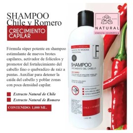 2 Pack Shampoo Crecimiento Capilar De Chile Y Romero                                                                                                  