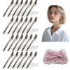 24 Pcs Large Metal Alligator Hair Clips for Curls, Sliver