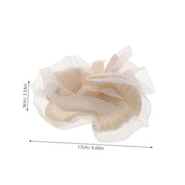 FOMIYES Jumbo Organza Hair Scrunchies with Ruffled Edges Soft Chiffon Ponytail Holders for Women and Girls Elegant Hair Accessories for Weddings and Parties