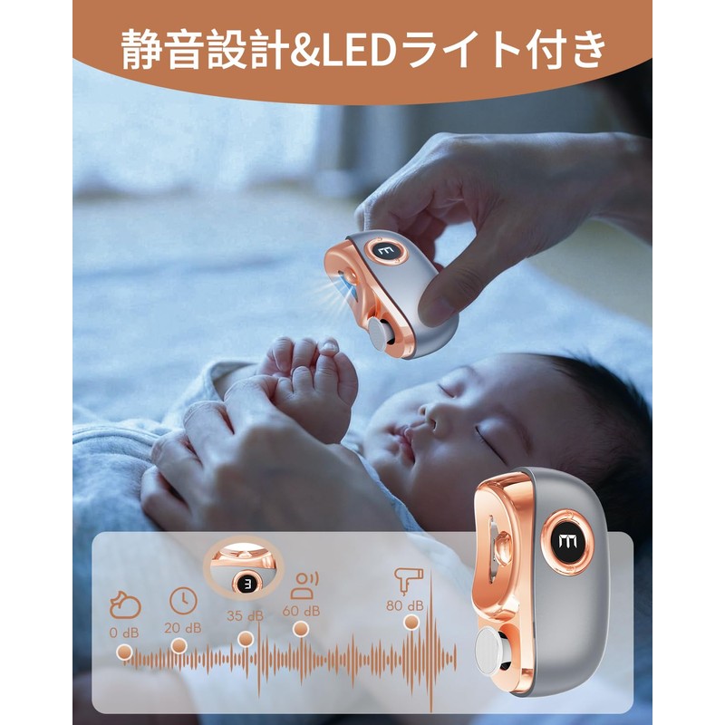【2-in-1 Nail Clipper & Nail Polisher with LED LCD Display】Electric