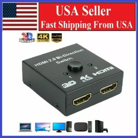 Unbranded HDMI 2.0 HDTV Switch Switcher Splitter Bi-Direction Hub HDCP 2x1 1x2 In Out 4K